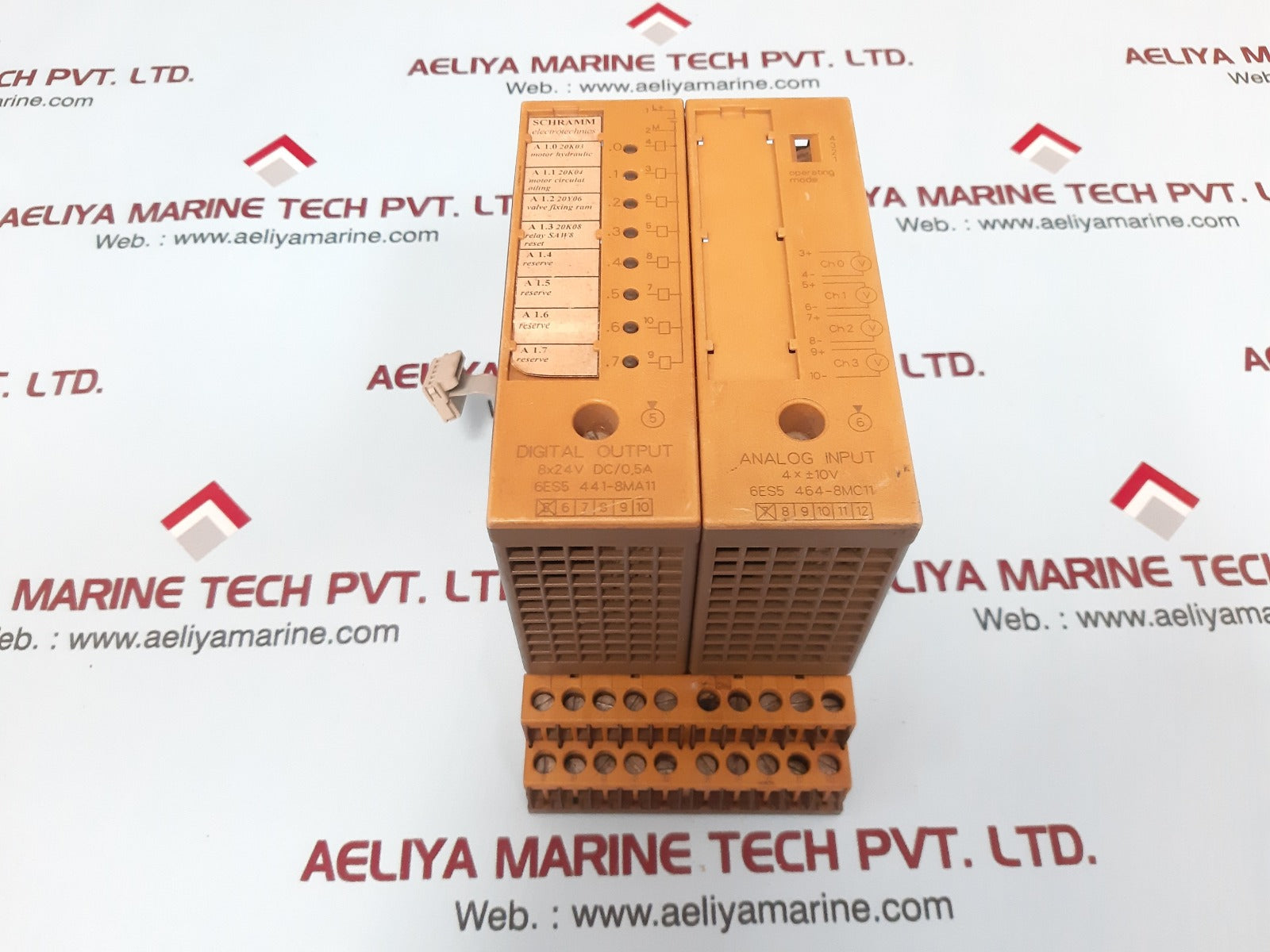 Siemens simatic s5 6es5 464-8mc11 and 6es5 441-8ma11 module with base