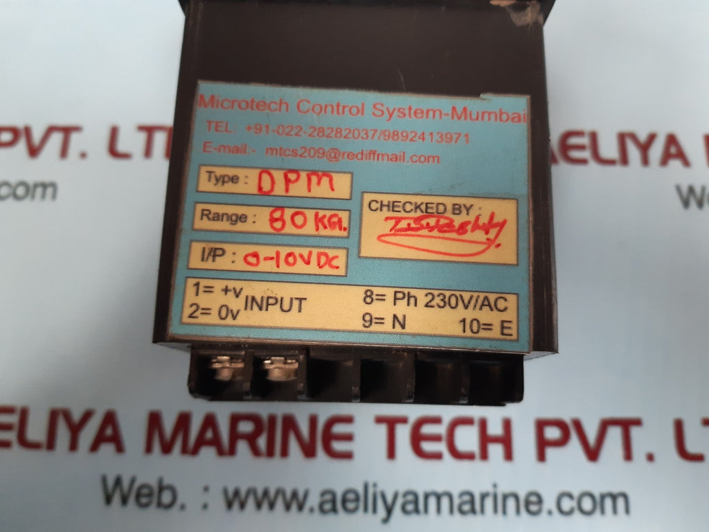 Microtech Control Systems Microtech dpm digital panel meter – Aeliya Marine