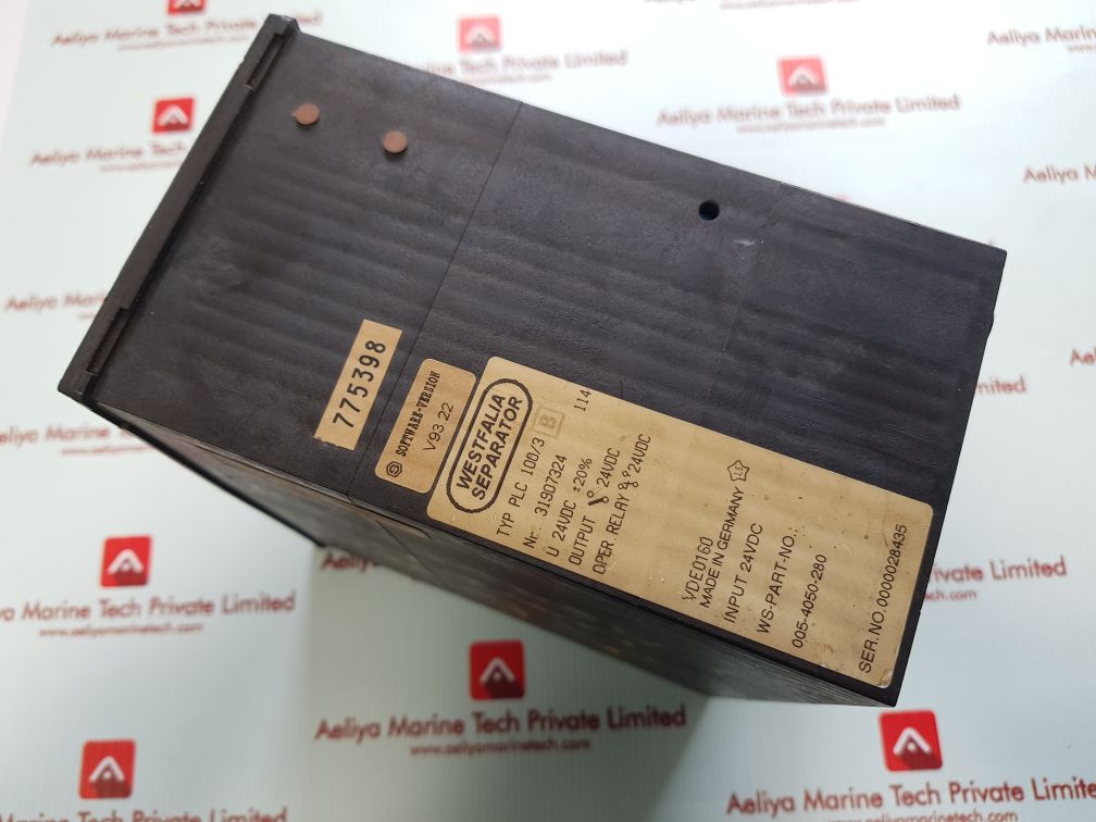 Westfalia Plc 100/3 B Separator 005-4050-280 (Not Working)