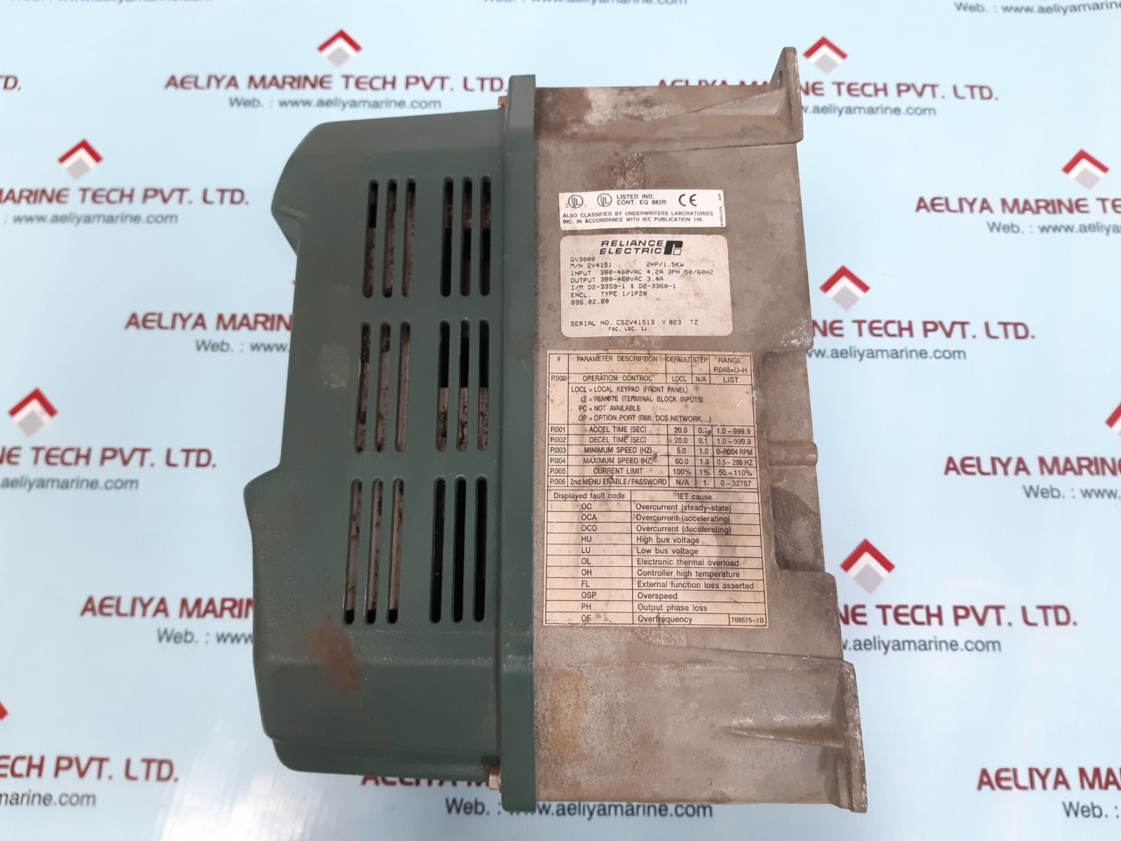 Reliance Electric Gv3000 A-c Drive 2V4151 2Hp/1.5Kw