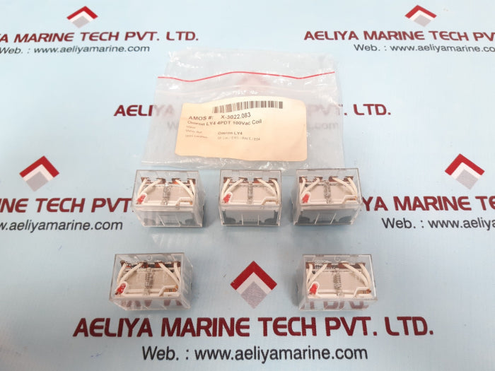 Lot Of 5X Omron Ly4N General Purpose Relay Ly4 4Pdt 100Vac Coil