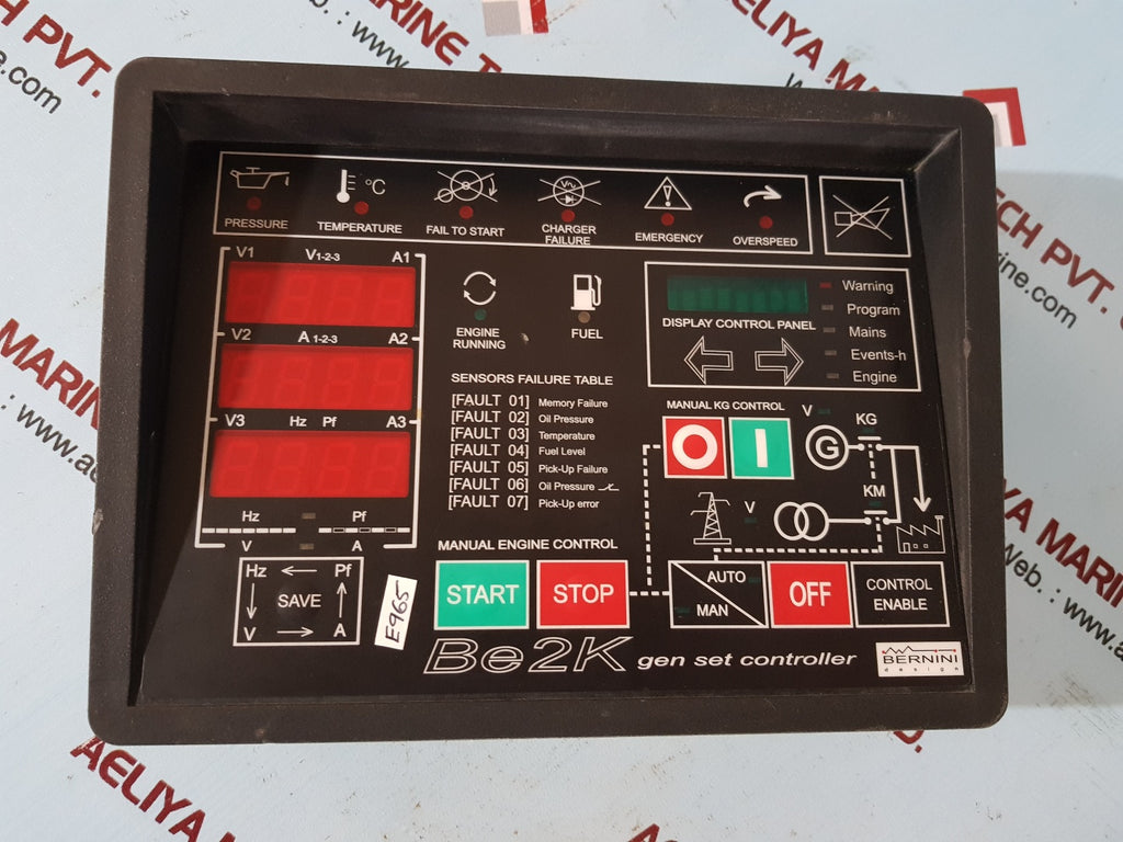 Gen Set Controller Back View Bernini Be2k gen set controller – Aeliya Marine