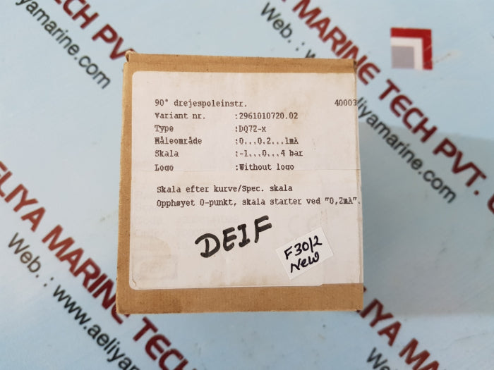 Deif dq72-x meter 1 to 4bar 