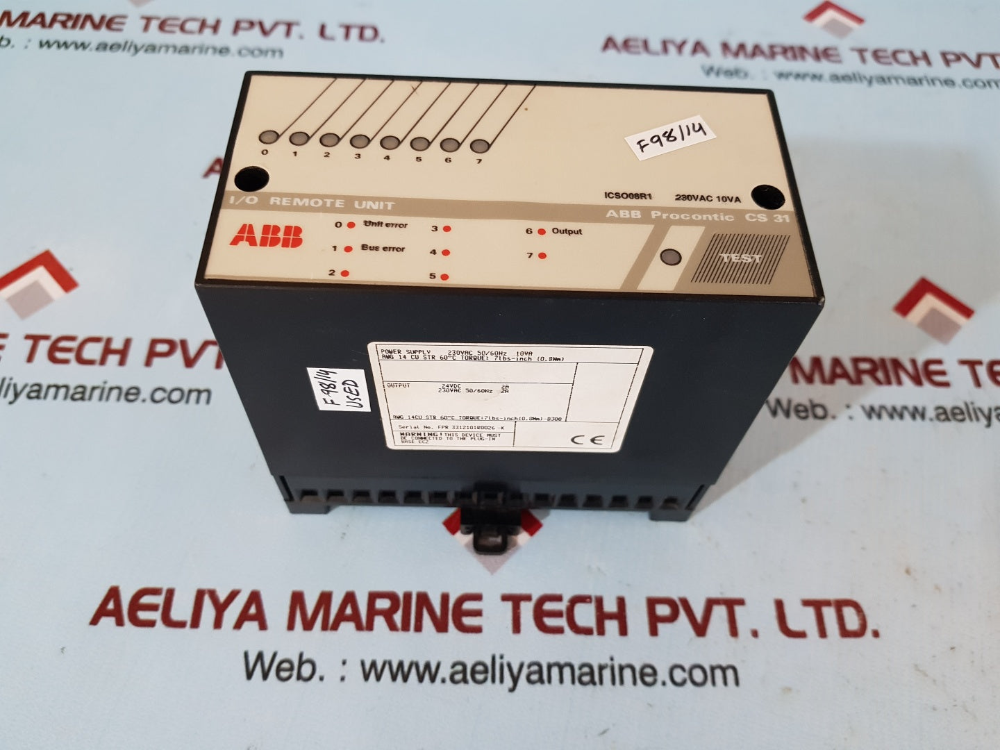 Abb procontic cs31 icso08r1 i/o remote unit 230 vac 50/60hz