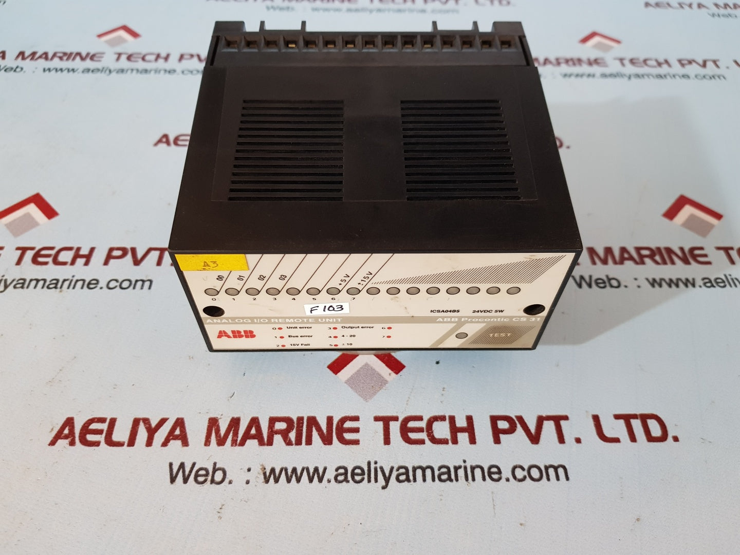 Abb procontic cs31 icsa04b5 analog i/o remote unit 24vdc 5w