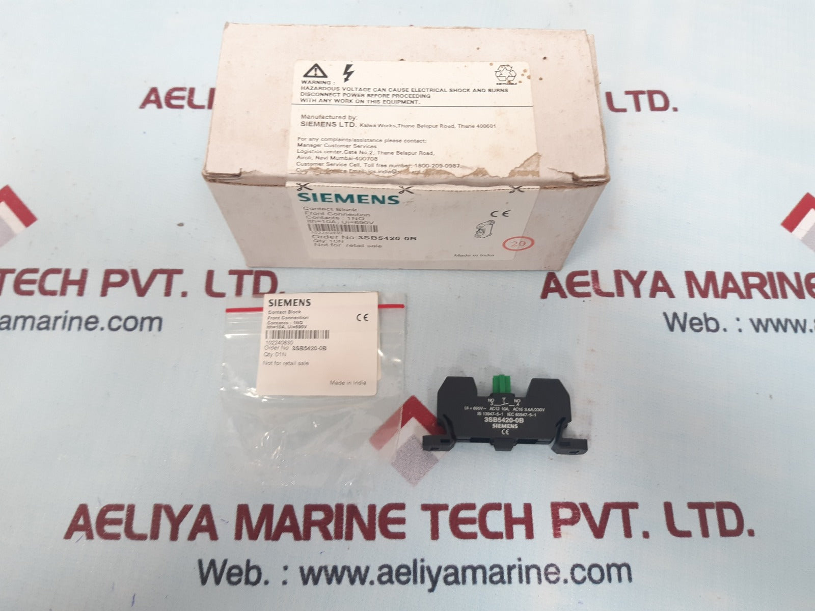 Lot Of 10X Siemens 3Sb5420-0B Push Button Contact Block