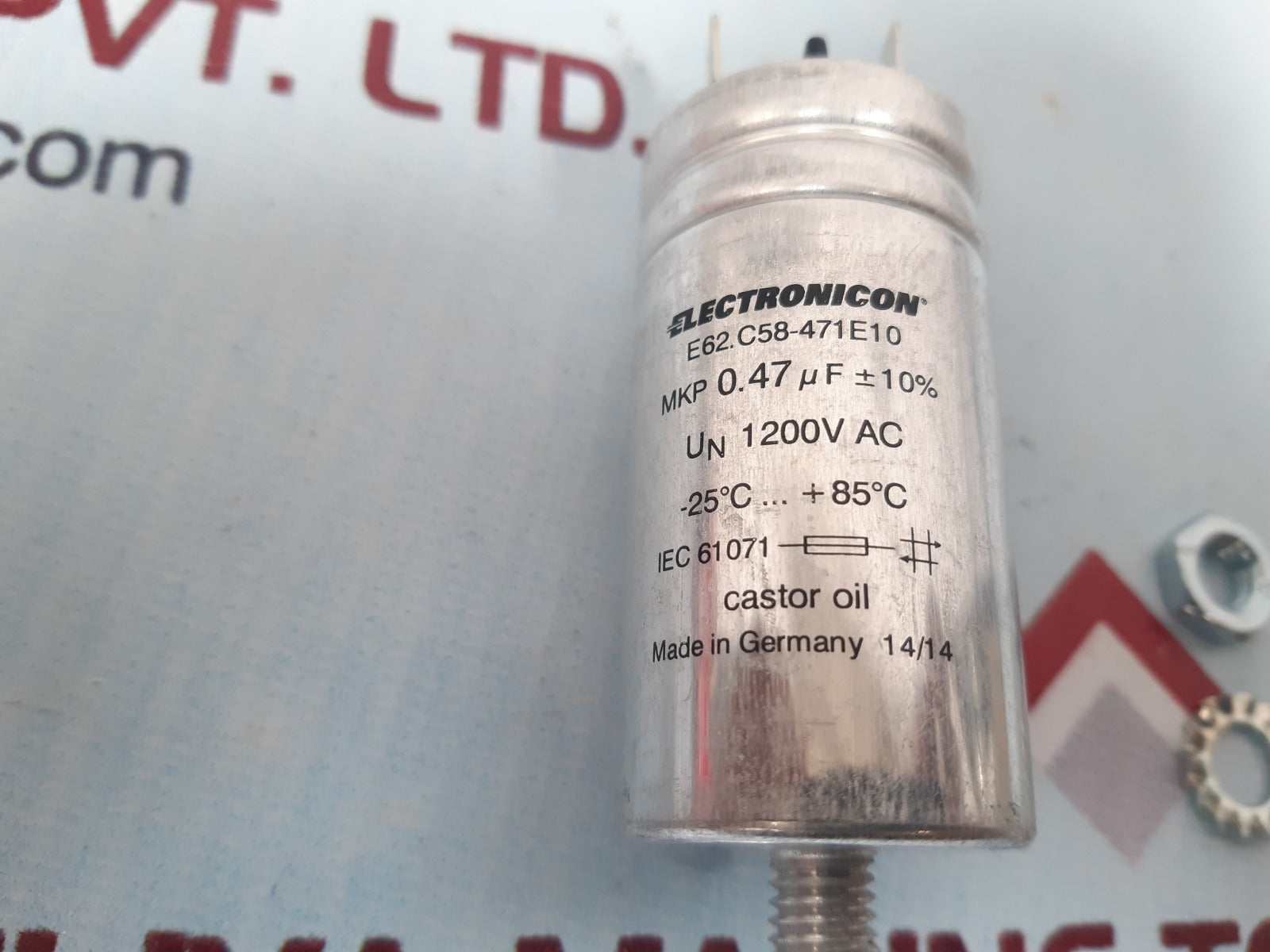 Electronicon E62.C58-471E10 Capacitor 1200V Ac