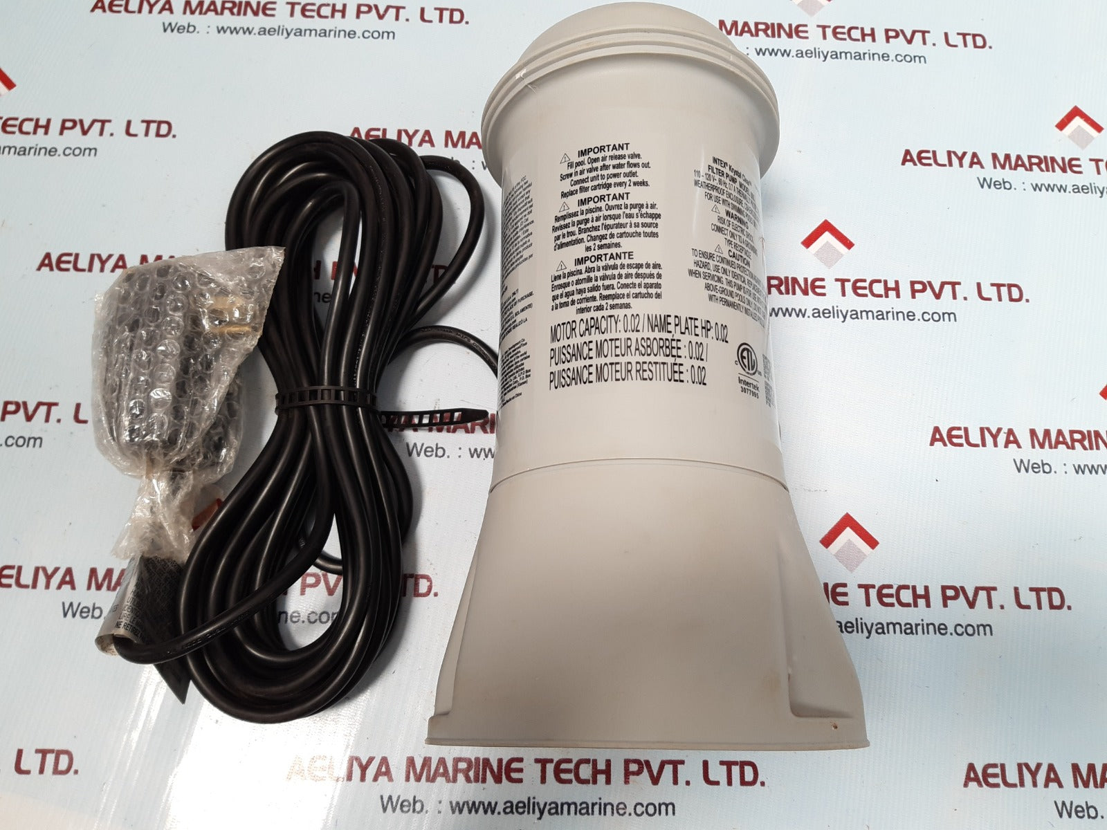 Intex krystal 603m filter pump