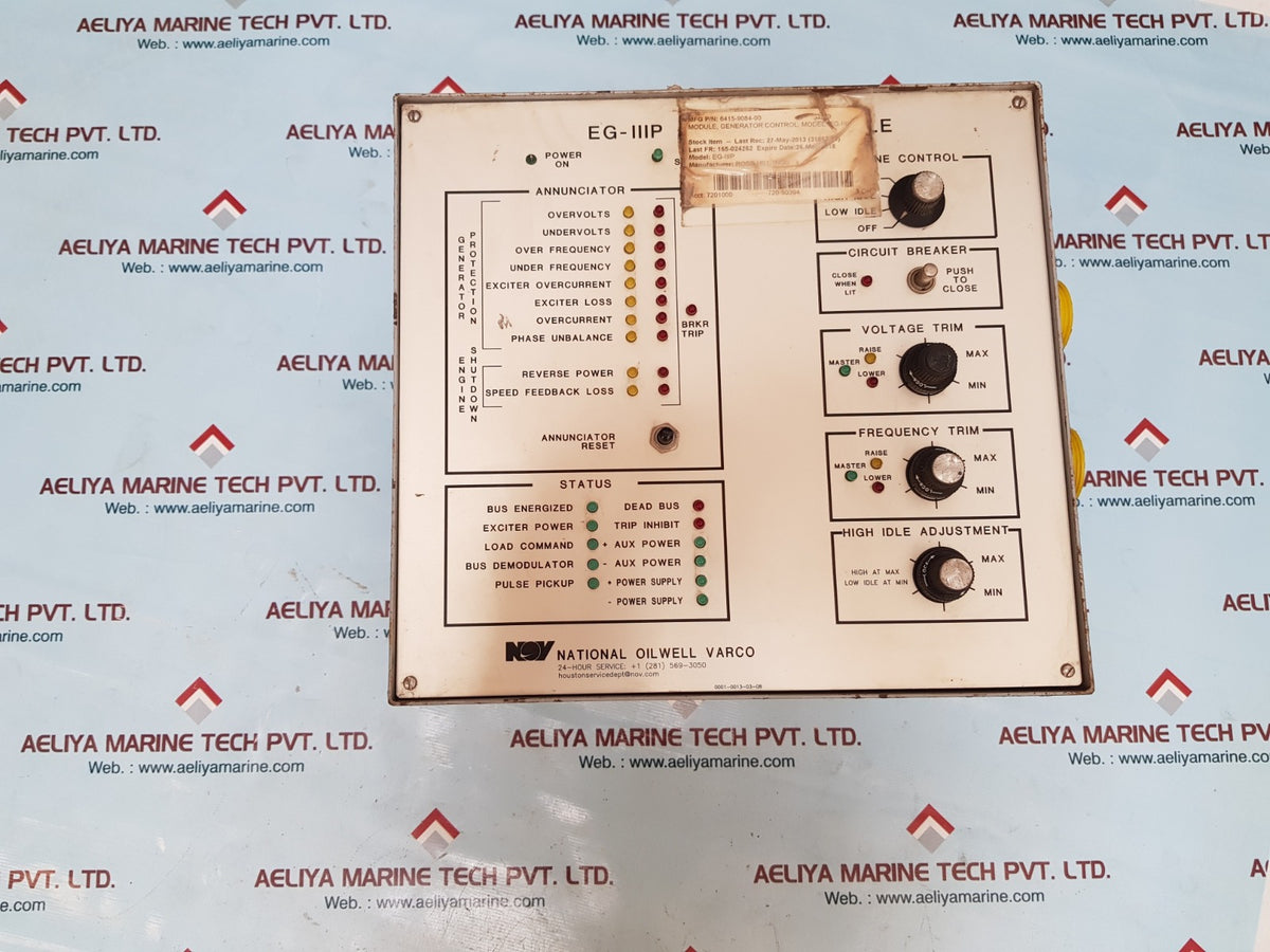 103290 Generator Control Module National oilwell varco eg-iiip engine generator control module 6415-90 ...