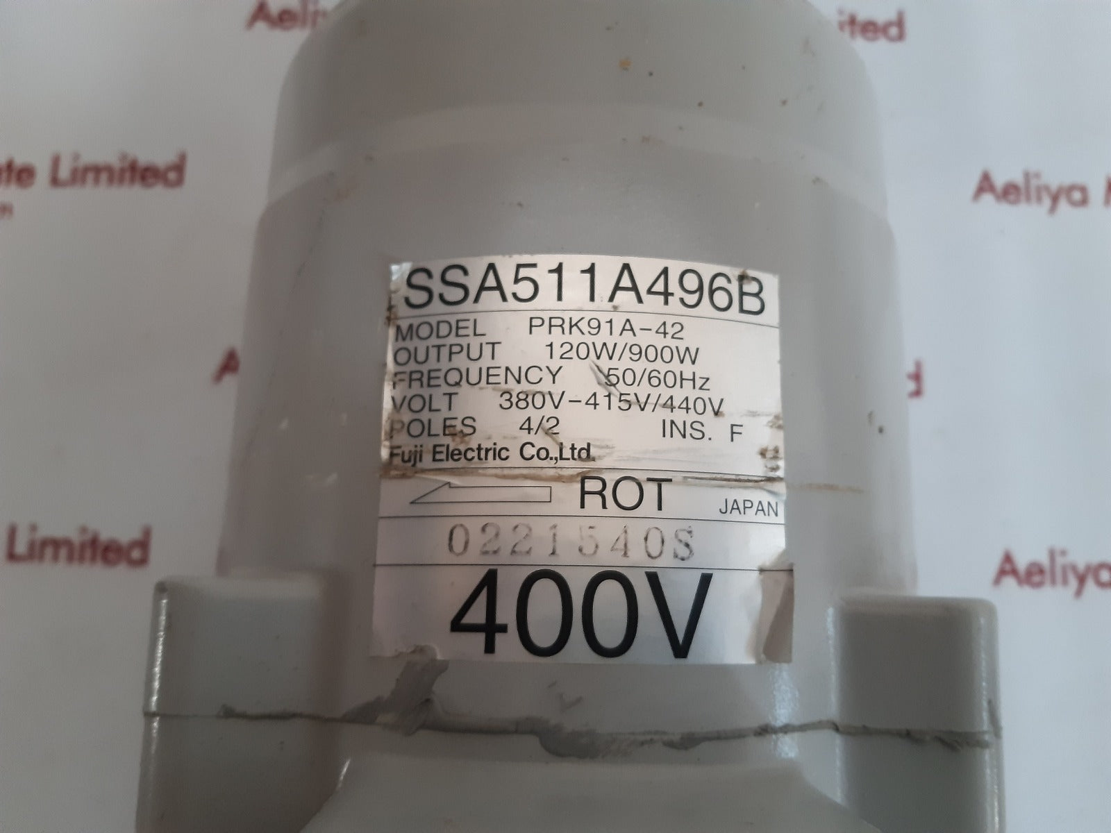 Fuji Electric Prk91A-42 Motor Ssa511A496B