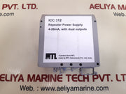 Mtl Icc 312 Repeater Power Supply 4-20Ma With Dual Outputs, Signal Isolator