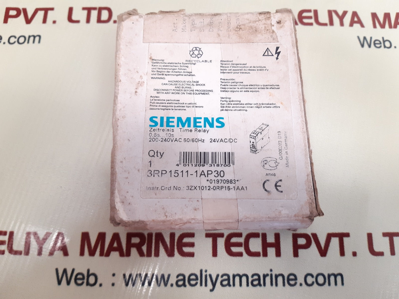 Siemens 3rp1511-1ap30 time relay