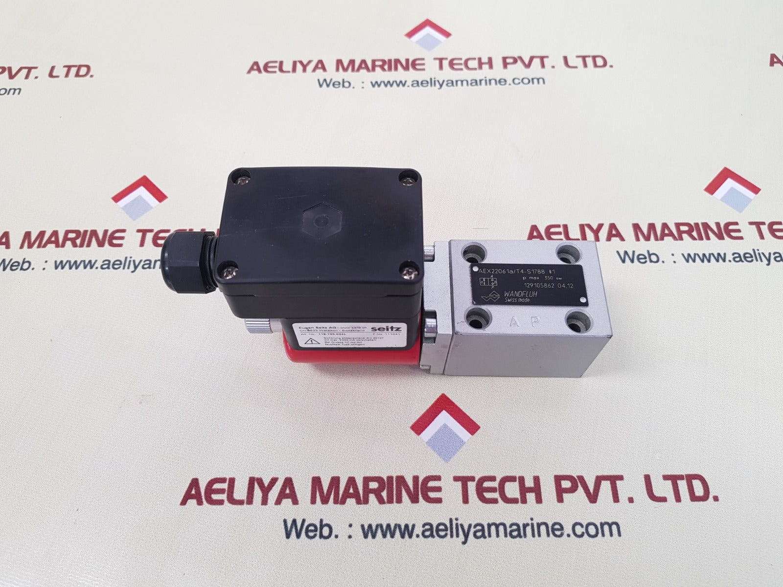 Wandfluh aex22061a/t4-s1788 directional valve with eugen seitz 118-195-024l coil