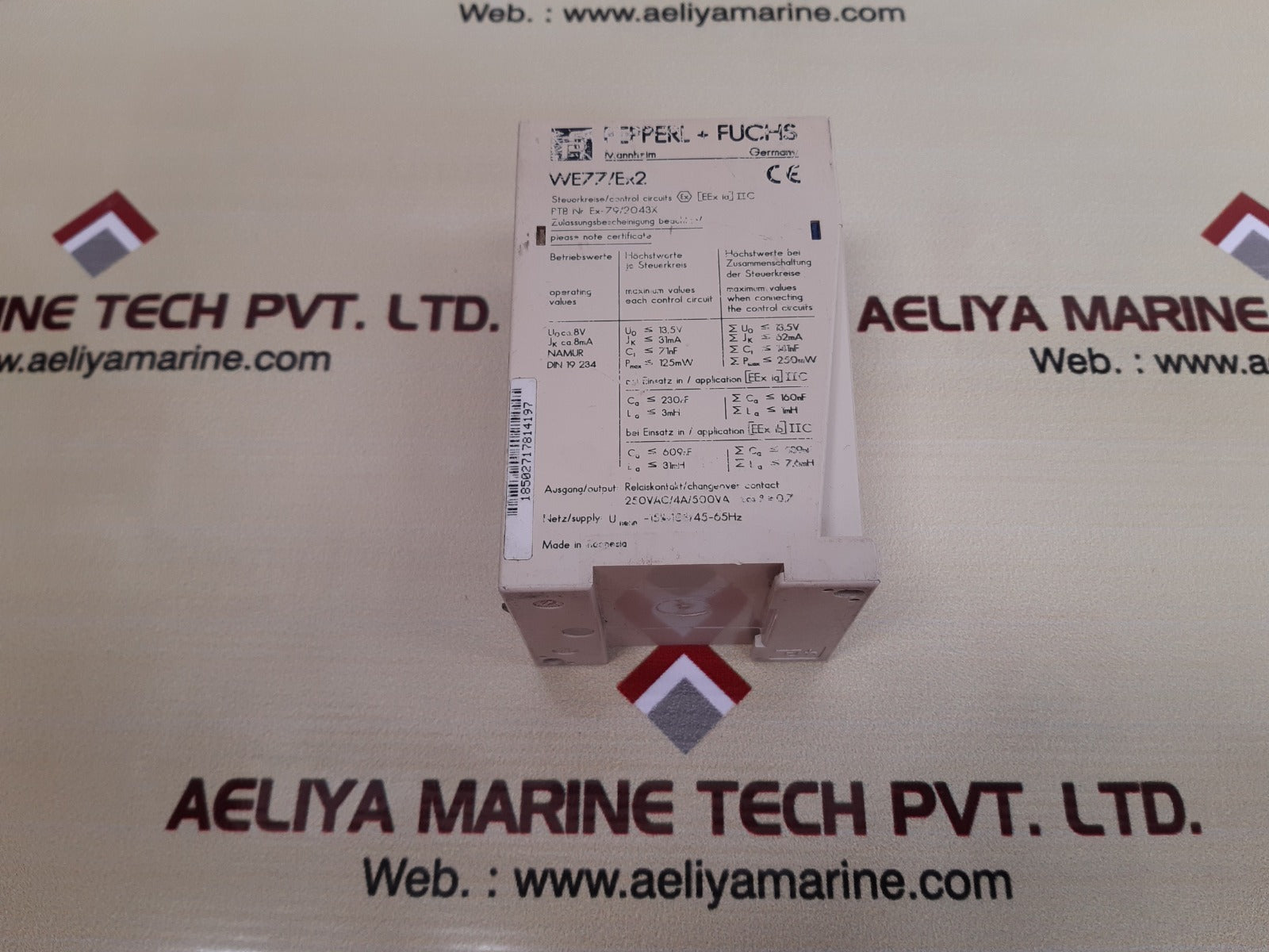 Pepperl+fuchs we77/ex2 safety relay