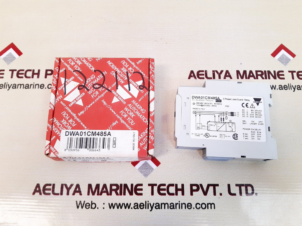 Carlo Gavazzi Dwa01Cm485A 3-phase Load Guard Relay 240V 8A – Aeliya Marine