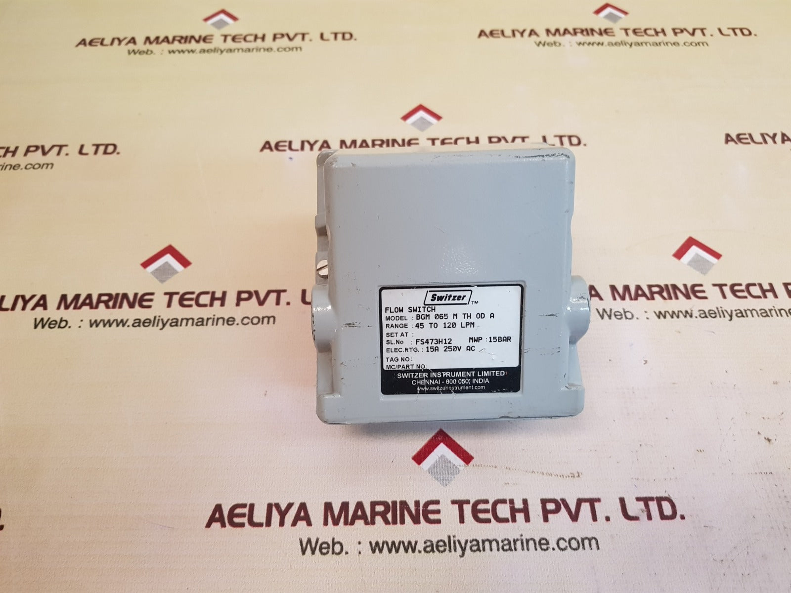 Switzer bgm 065 m th od a flow switch 15 bar