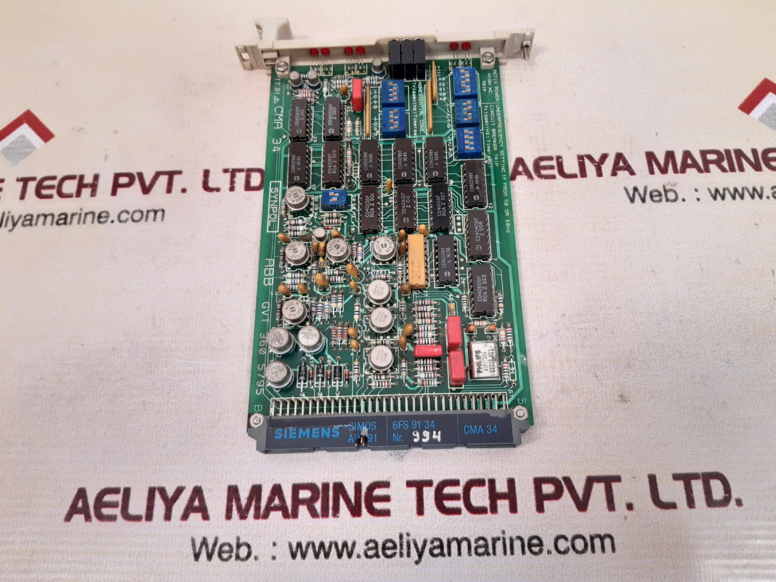 Abb synpol cma 34 pcb card gvt 360 5795 Used