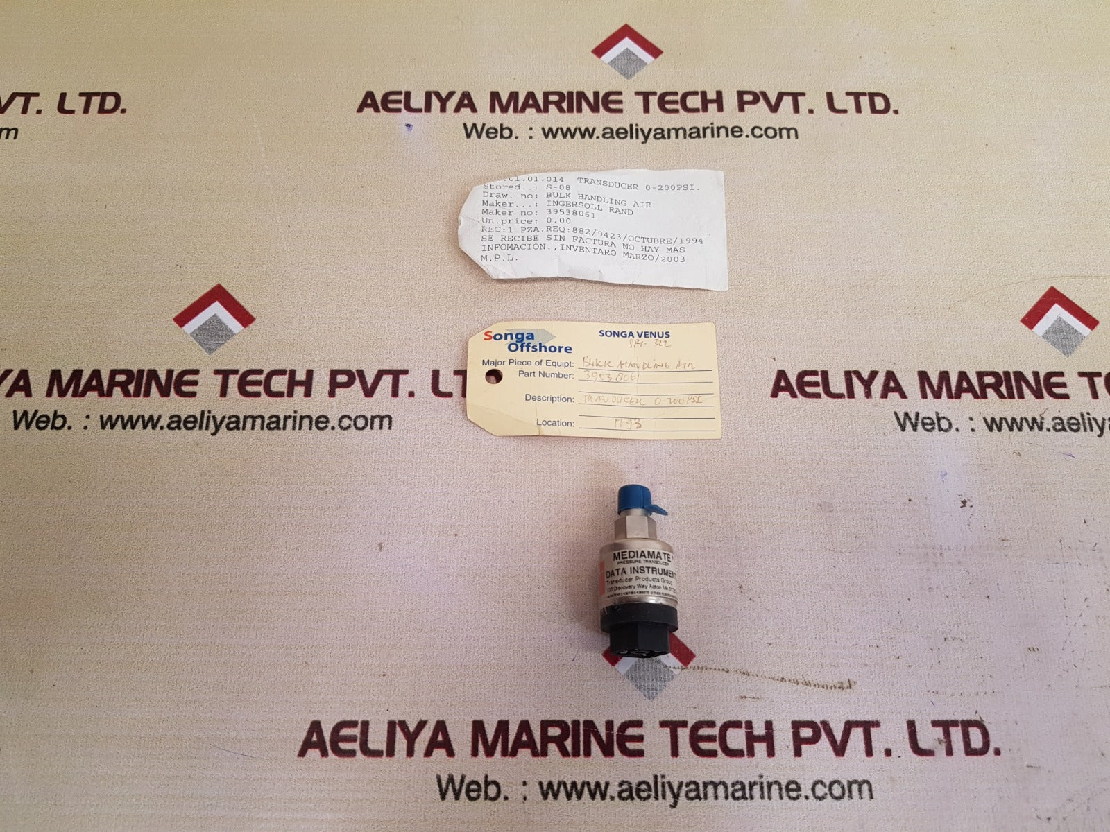 Mediamate 39538061 pressure transducer