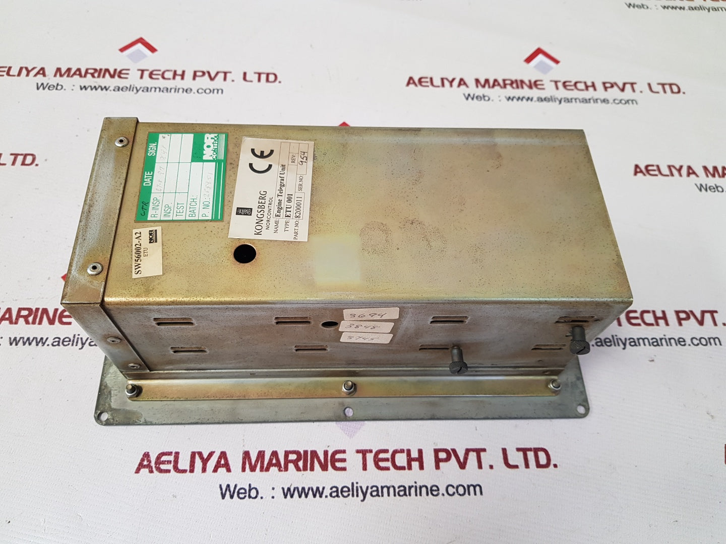 Kongsberg norcontrol etu 001 engine telegraph unit 8200011