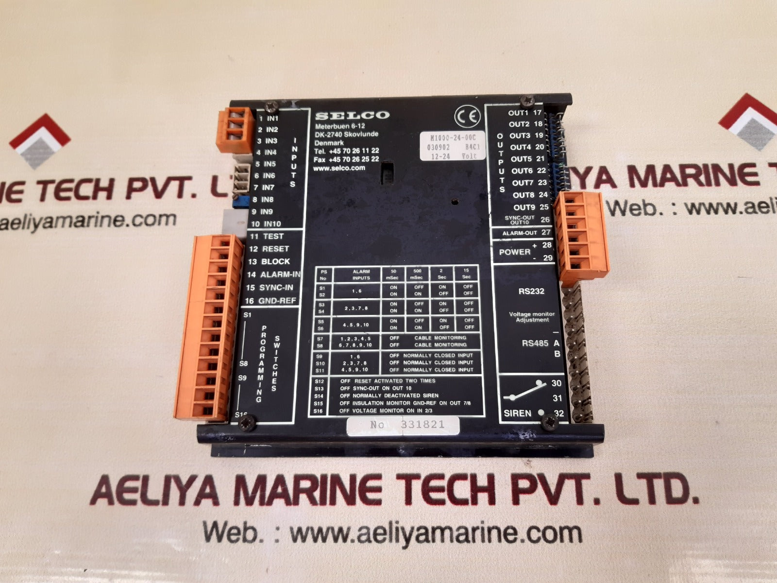 Selco m1000-24-00c alarm annunciator 12-24v