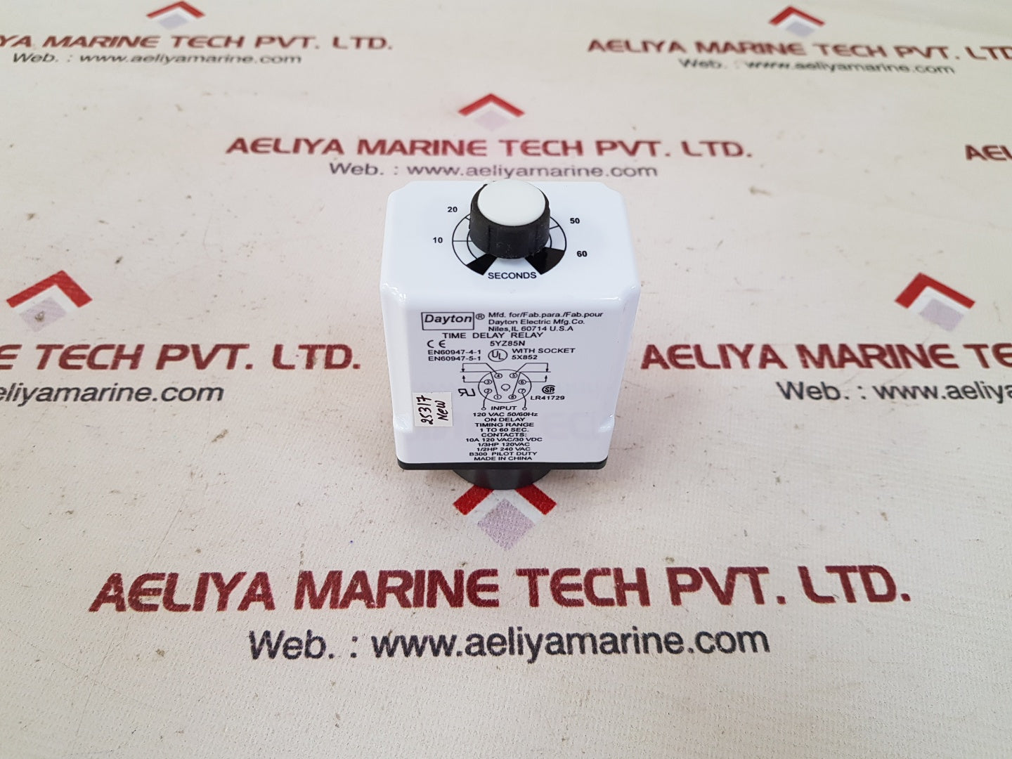 Dayton electric 5yz85n time delay relay 1 to 60 sec