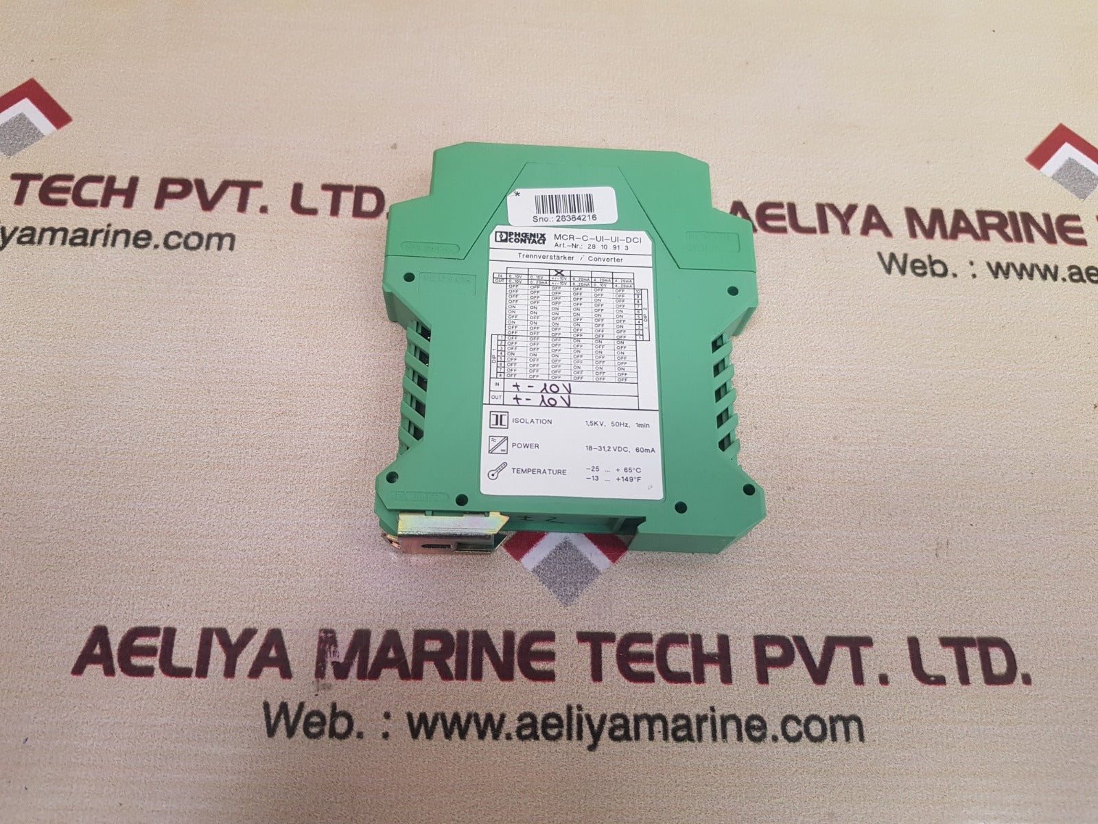 Phoenix contact mcr-c-ui-ui-dci isolating amplifier USed