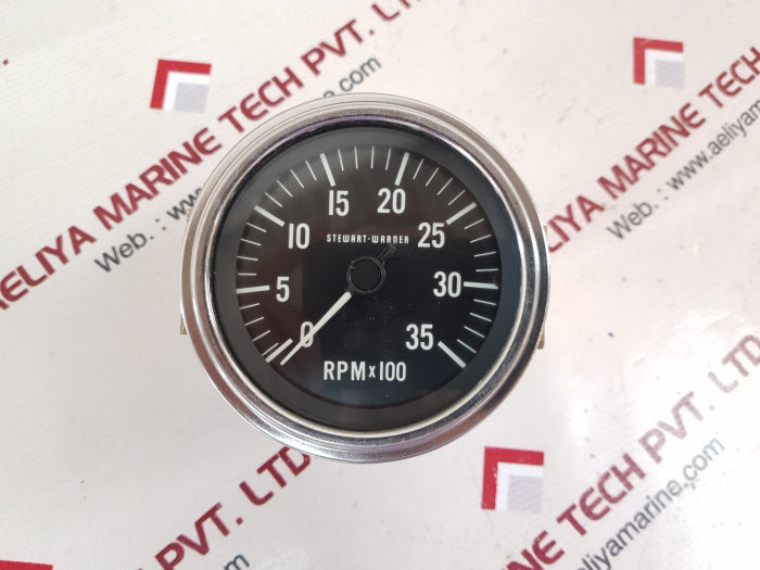 Stewart-warner 82691 deluxe tachometer 0 to 35 rpm×100