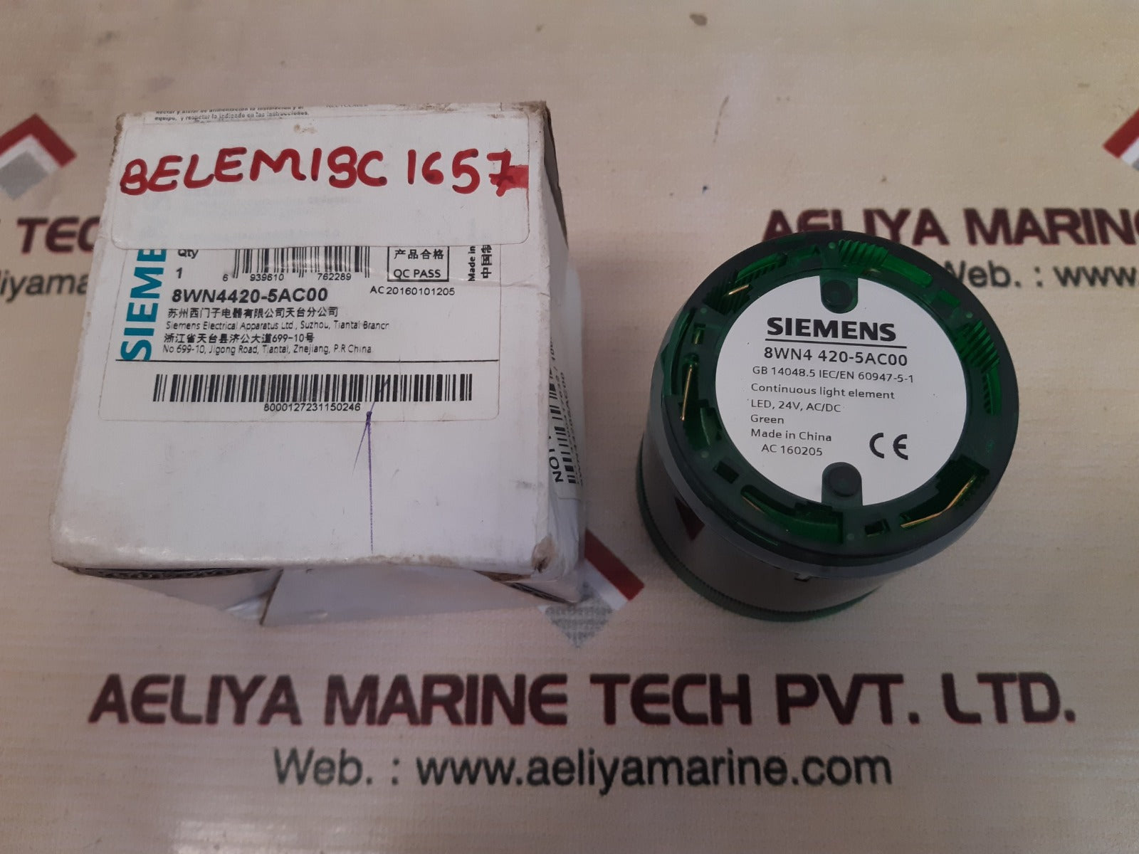 Siemens 8Wn4 420-5Ac00 Continuous Light Element 24V,Ac/Dc