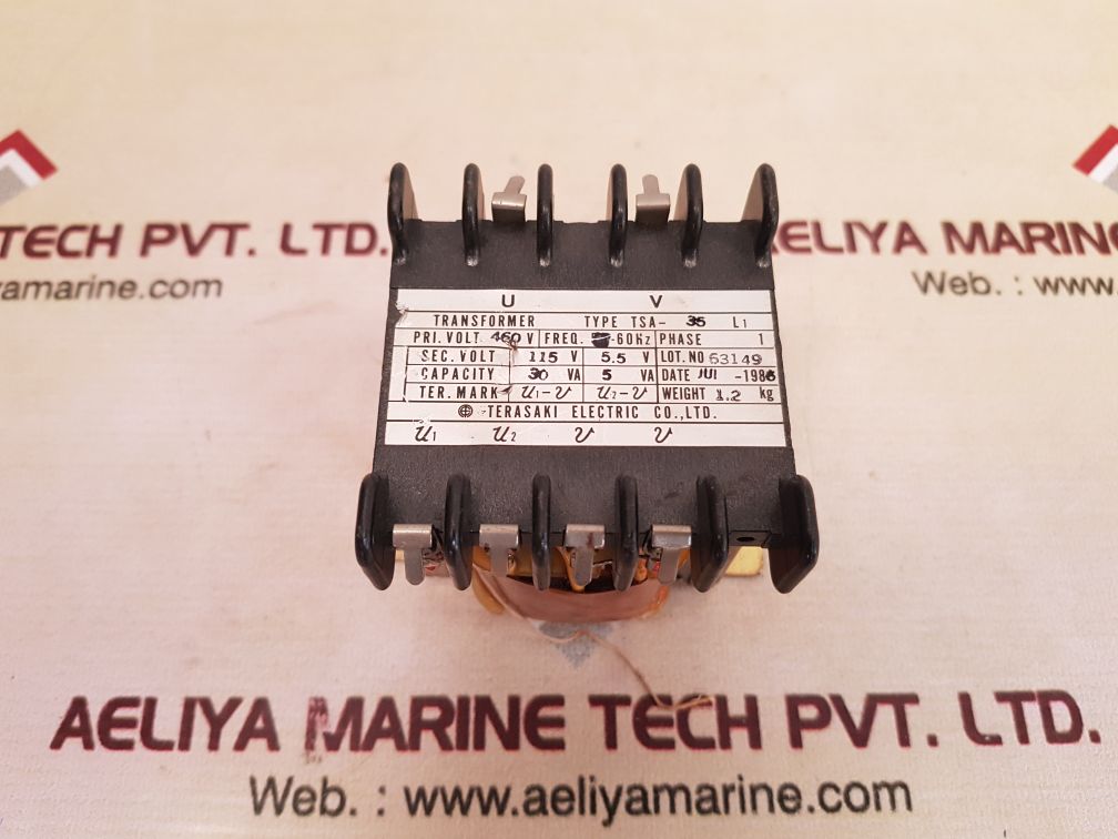 Terasaki Electric Tsa-35 L1 Phase 1 Transformer 460V