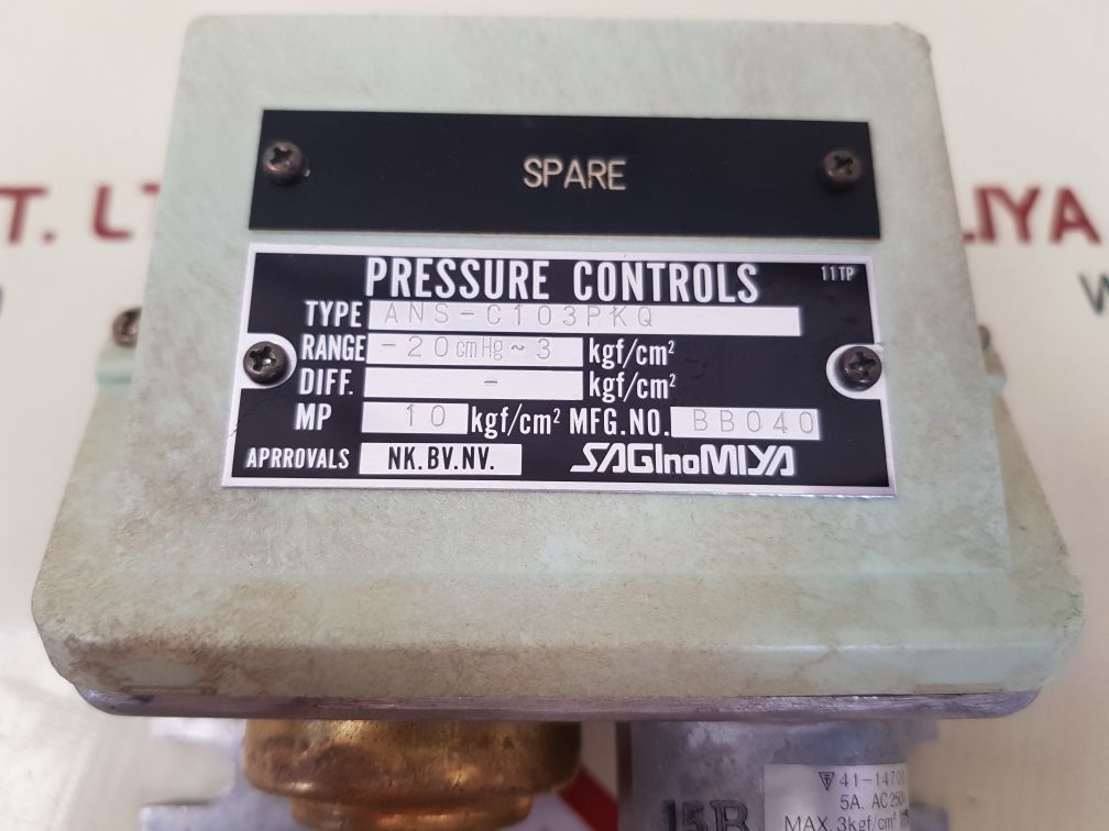 Saginomiya Ans-c103Pkq Pressure Switch 5A Ac 250V