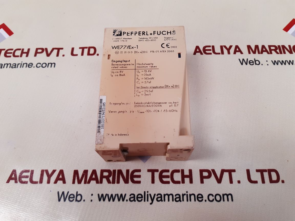 Pepperl+fuchs we77/ex-1 isolated switching amplifier 01544