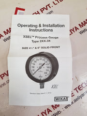 Wika Xsel 23X.34 4.5 Pressure Gauge 0-10 Bar