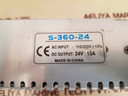 S-360-24 power supply 24v 15a