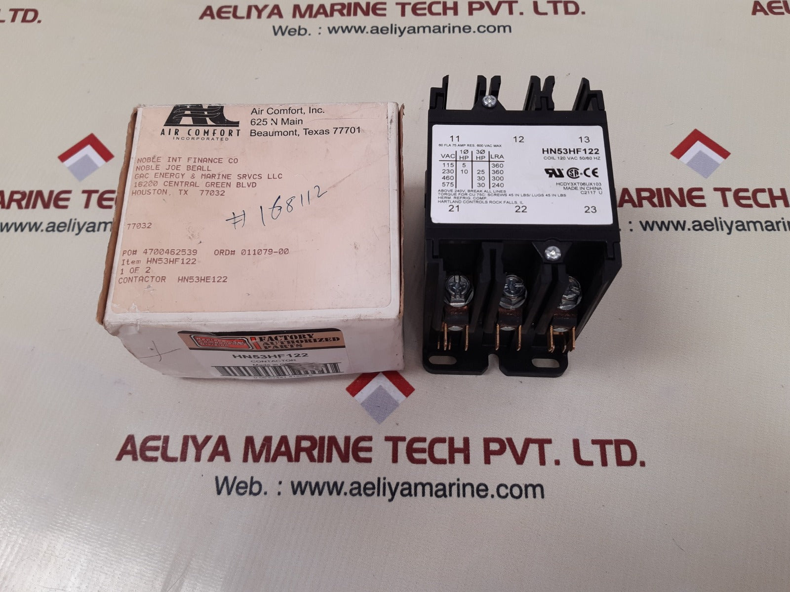 Hartland controls hn53hf122 contactor 75 amp