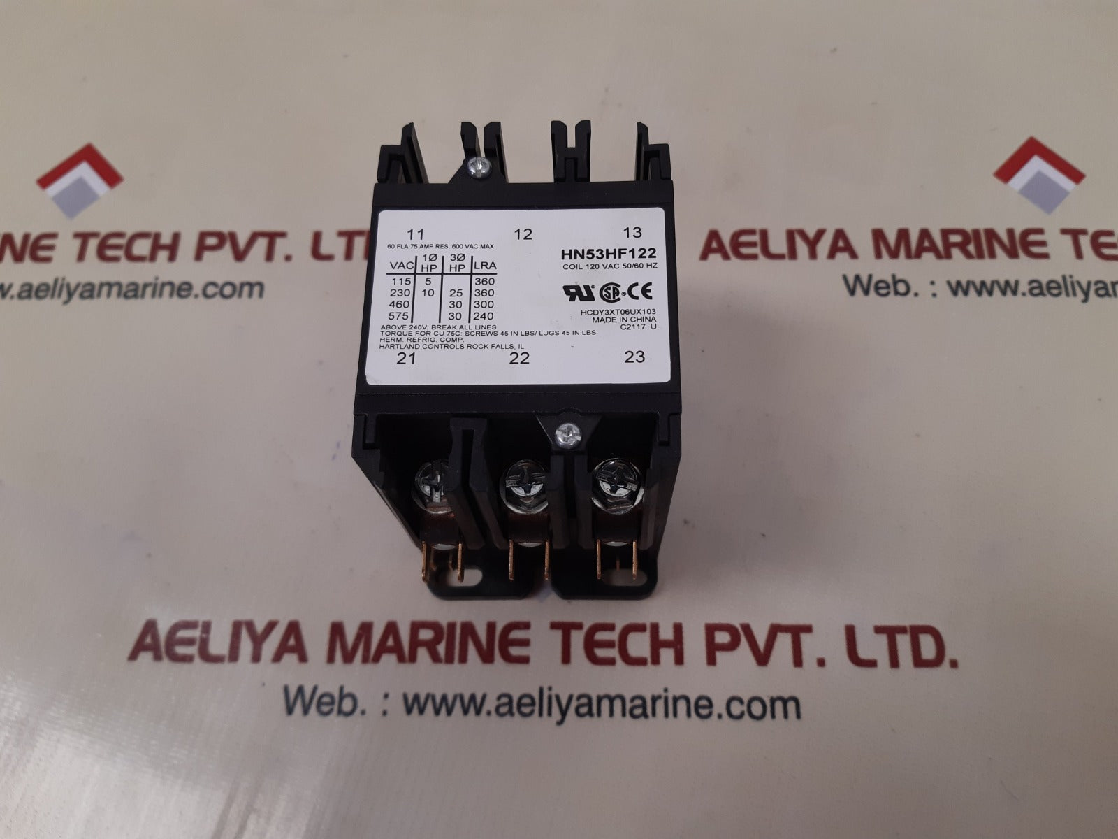 Hartland controls hn53hf122 contactor 75 amp