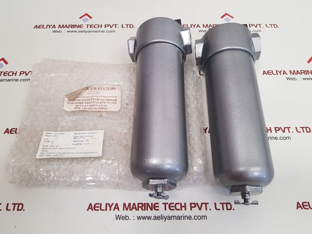 Pioneer eps150d non-asme particulate filter