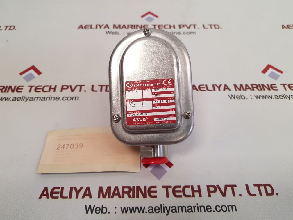 Asco wsemetb262c020 solenoid valve