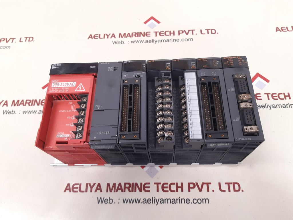 Mitsubishi melsec q61p-a2,q00cpu,qx42,qy10,qd75p4,qj71c24n-r2 module r ...