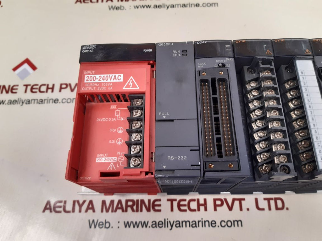 Mitsubishi melsec q61p-a2,q00cpu,qx42,qy10,qd75p4,qj71c24n-r2 module r ...