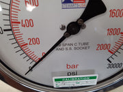 Stewarts pressure gauge 30000 psi/2000 bar