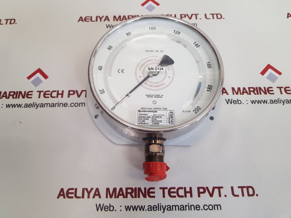 Budenberg 5214fgp standard test gauge 0-200 bar