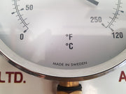 Brannan 150mm dial bottom entry thermometer 0 to 120Â°c