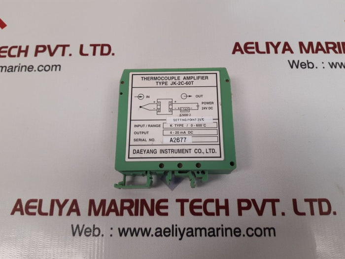 Daeyang jk-2c-60t thermocouple amplifier 24v dc 