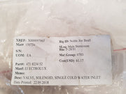 Electrolux 471823452 single cold water inlet solenoid valve 