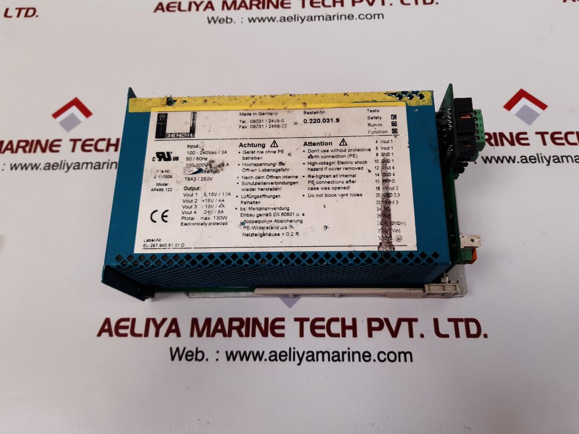 Heinzinger ap486.122 power supply