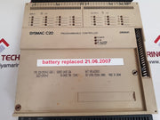 Omron sysmac c20 programmable controller c20-cpu74-e 0369 I 3g2c7-cpu74-e