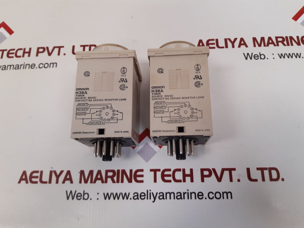 Set of 3x Omron h3ba timer 24v dc