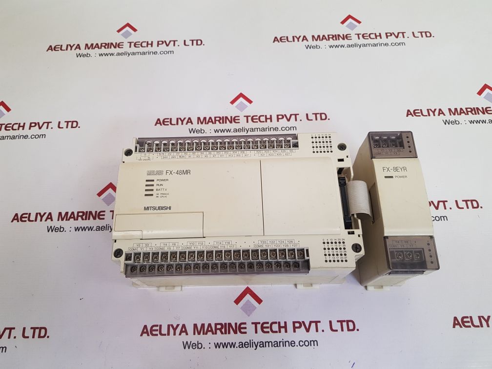 Mitsubishi electric melsec fx-48mr with fx-8eyr programmable controller 