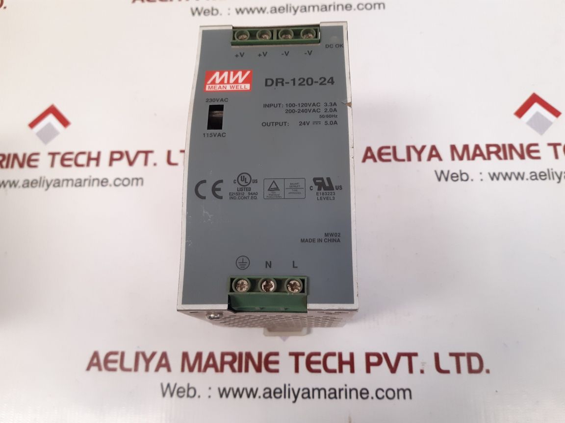 Mean well dr-120-24 power supply used