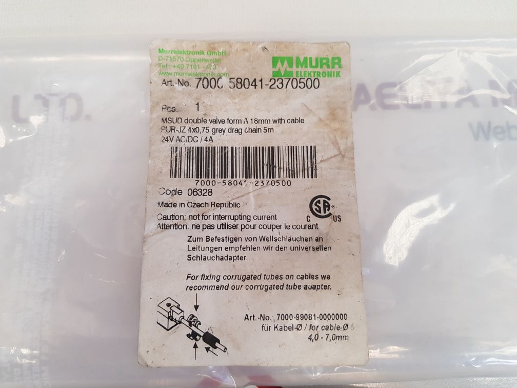 Murr elektronik 7000 58041-2370500 msud double valve